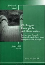 Tapa de Challenging Homophobia and Heterosexism