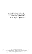 Tapa de Contestation transnationale, diversité et citoyenneté dans l'espace québécois