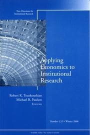 Tapa de Applying economics to institutional research