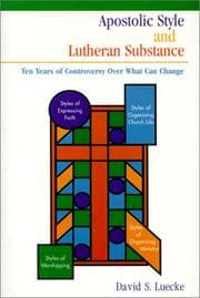 Tapa de Apostolic Style and Lutheran Substance