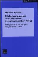 Tapa de Erfolgsbedingungen von Demokratie im subsaharischen Afrika