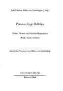 Tapa de Perseus-Auge hellblau: Erhart K astner und Gerhard Hauptmann; Briefe, Texte, Notizen