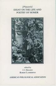 Tapa de Essay On the Life and Poetry Of Homer (American Classical Studies, No. 40)