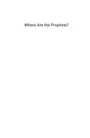 Tapa de Where are the prophets?