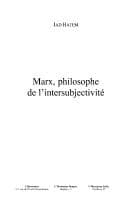 Tapa de Marx, philosophe de l'intersubjectivité