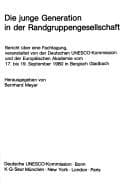 Tapa de Die junge Generation in der Randgruppengesellschaft