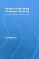 Tapa de Hannah Arendt and the Phenomenology of Human Rights (Studies in Philosophy)