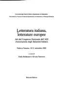 Tapa de Letteratura italiana, letterature europee