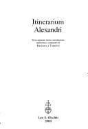 Tapa de Itinerarium Alexandri