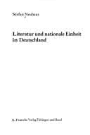 Tapa de Literatur und nationale Einheit in Deutschland
