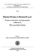 Tapa de "Proper words in proper places"