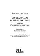Tapa de Cinquant'anni di false partenze, ovvero L'apprendista scrittore