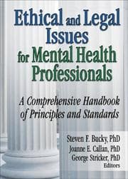 Tapa de Ethical and Legal Issues for Mental Health Professionals