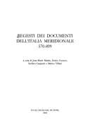Tapa de Regesti dei documenti dell'Italia meridionale, 570-899