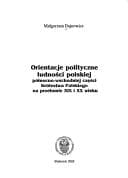 Tapa de Orientacje polityczne ludności polskiej północno-wschodniej części Królestwa Polskiego na przełomie XIX i XX wieku
