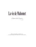 Tapa de La vie de Mahomet