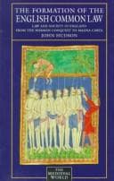 Tapa de The formation of the English common law