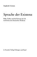 Tapa de Sprache der Existenz: Rilke, Kafka und die Rettung des Ich im Roman der klassischen Moderne