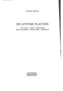 Tapa de Sei letture plautine