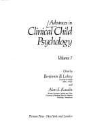 Tapa de Advances in Clinical Child Psychology (Volume 7) (Advances in Clinical Child Psychology)