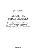 Tapa de Analecta Indoeuropaea