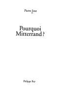 Tapa de Pourquoi Mitterrand?