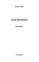Tapa de Sarah Bernhardt