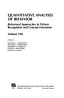 Tapa de Behavioral approaches to pattern recognition and concept formation