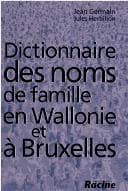 Tapa de Dictionnaire des noms de famille en Wallonie et à Bruxelles