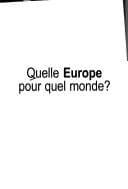Tapa de Quelle Europe pour quel monde