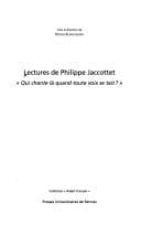 Tapa de Lectures de Philippe Jaccottet