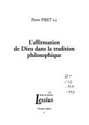 Tapa de L' affirmation de Dieu dans la tradition philosophique
