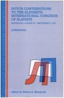 Tapa de Dutch Contributions To The Eleventh International Congress Of Slavists, Bratislava, August 30 - September 9, 1993. (Studies in Slavic Literature and Poetics)