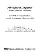 Tapa de Philologica et linguistica