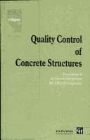 Tapa de Quality Control of Concrete Structures