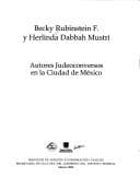 Tapa de Autores judeoconversos en la Ciudad de México