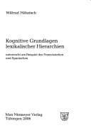 Tapa de Kognitive Grundlagen lexikalischer Hierarchien
