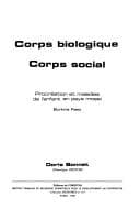 Tapa de Corps biologique, corps social