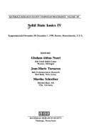 Tapa de Solid-State Ionics IV