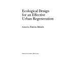 Tapa de Ecological design for an effective urban regeneration