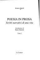 Tapa de Poesia in prosa
