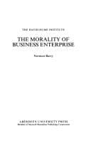 Tapa de The Morality of Business Enterprise (Hume Paper)