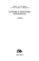 Tapa de Letture e riletture epigrafiche