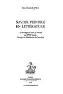 Tapa de Savoir peindre en littérature