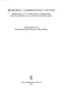 Tapa de Francia. Beiheft no. 55: Memoria, Communitas, Civitas: memoire et conscience urbaines en Occident a la fin du Moyen Age