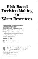Tapa de Risk-based decision making in water resources