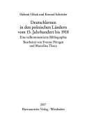 Tapa de Deutschlernen in den polnischen Ländern vom 15. Jahrhundert bis 1918