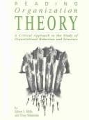 Tapa de Reading organization theory