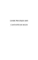 Tapa de Guide pratique des cantates de Bach
