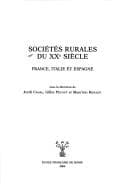 Tapa de Sociétés rurales du XXe siècle